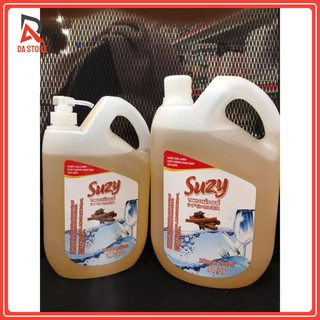Nước rửa chén Suzy can 2,1kg có vòi nhấn - Công nghệ Nhật Bản