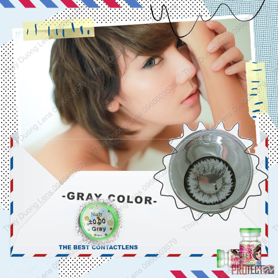 Nudy Gray-(Melody Gray) Lens- Kính áp tròng xám