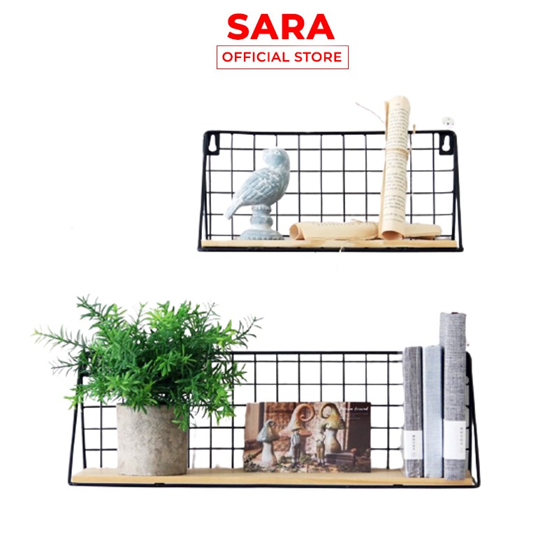 Kệ Trang Trí Nhà Bằng Sắt Giá Treo Tường Mẫu Mới - Kệ Trang Trí Decor - shopsara [TẶNG ĐINH + MIẾNG DÁN]