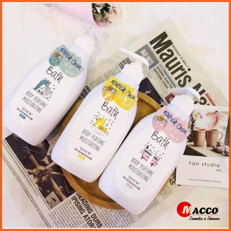 Sữa Tắm Bath Yesnow  500ml Dưỡng Ẩm Trắng Da Hương Thơm Quyến Rũ