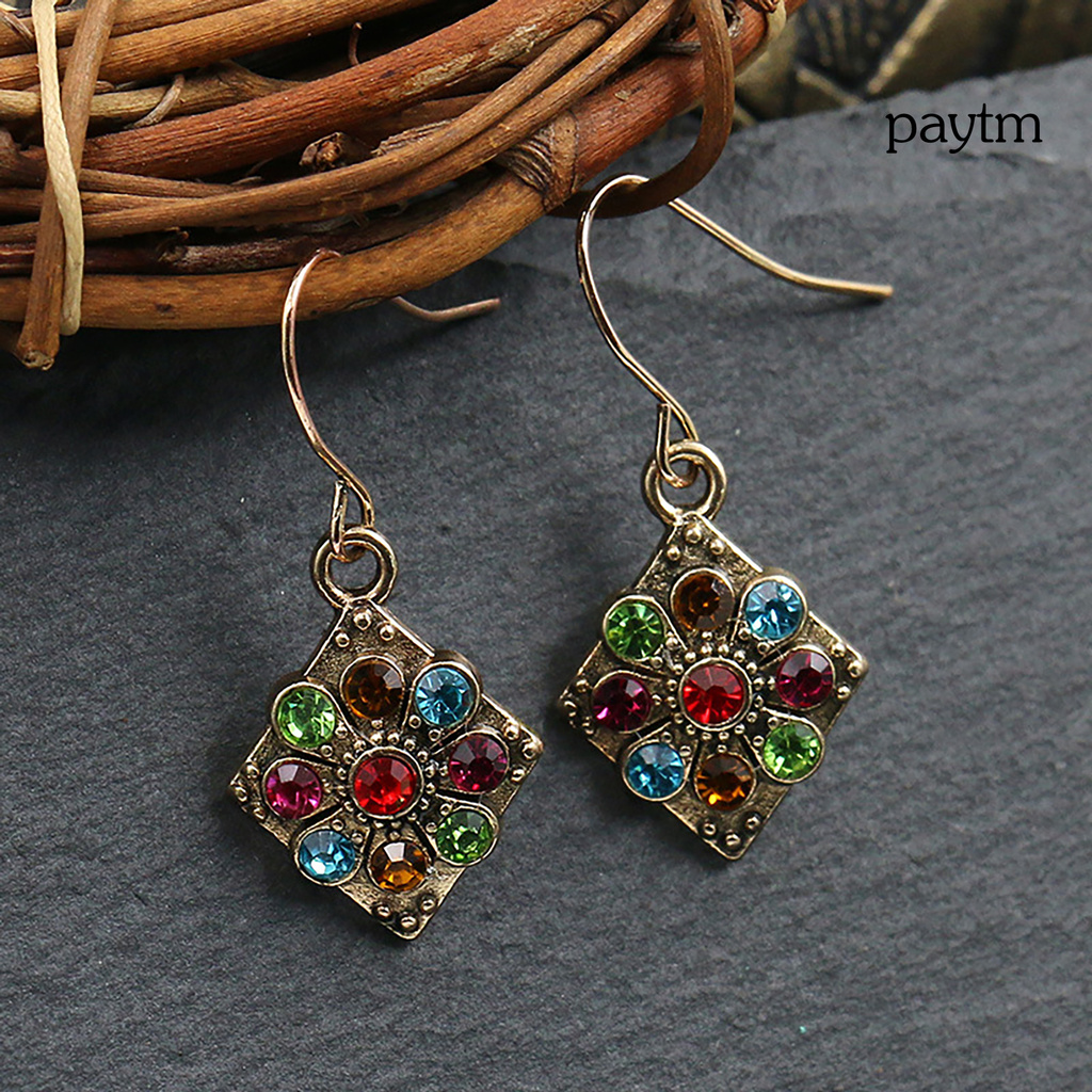 【Ready To Send】Earring Retro Bohemian Vintage Ear Ring Dangle Eardrop for Dressing Room