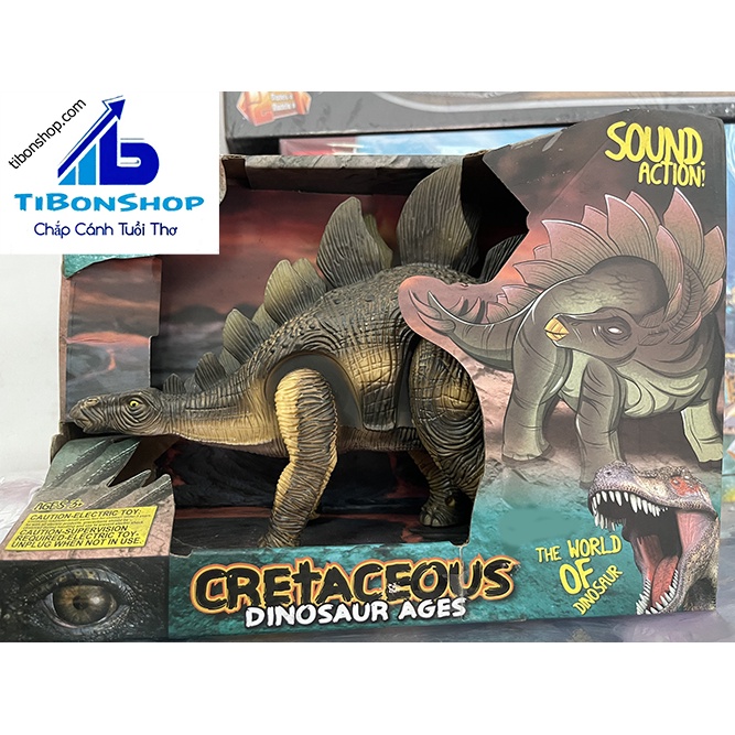 Đồ Chơi Khủng Long chạy pin có nhạc có đèn tặng kèm pin