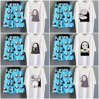 Set áo tay lở Vô Diện + quần short cartoon unisex ( 6 mẫu)