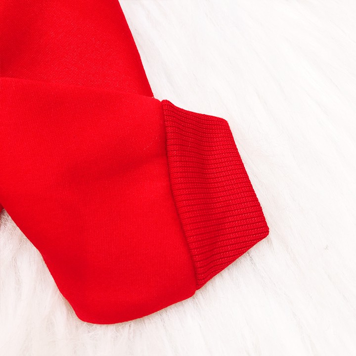 Áo Noel nỉ bông dày dặn màu đỏ cho bé 7-21kg họa tiết tuần lộc xinh xắn nổi bật Baby-S - SA017