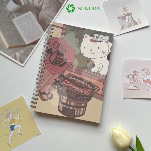 Sổ tay cute ghi chép a5 160 trang sổ tay mèo Nhật Bản dễ thương