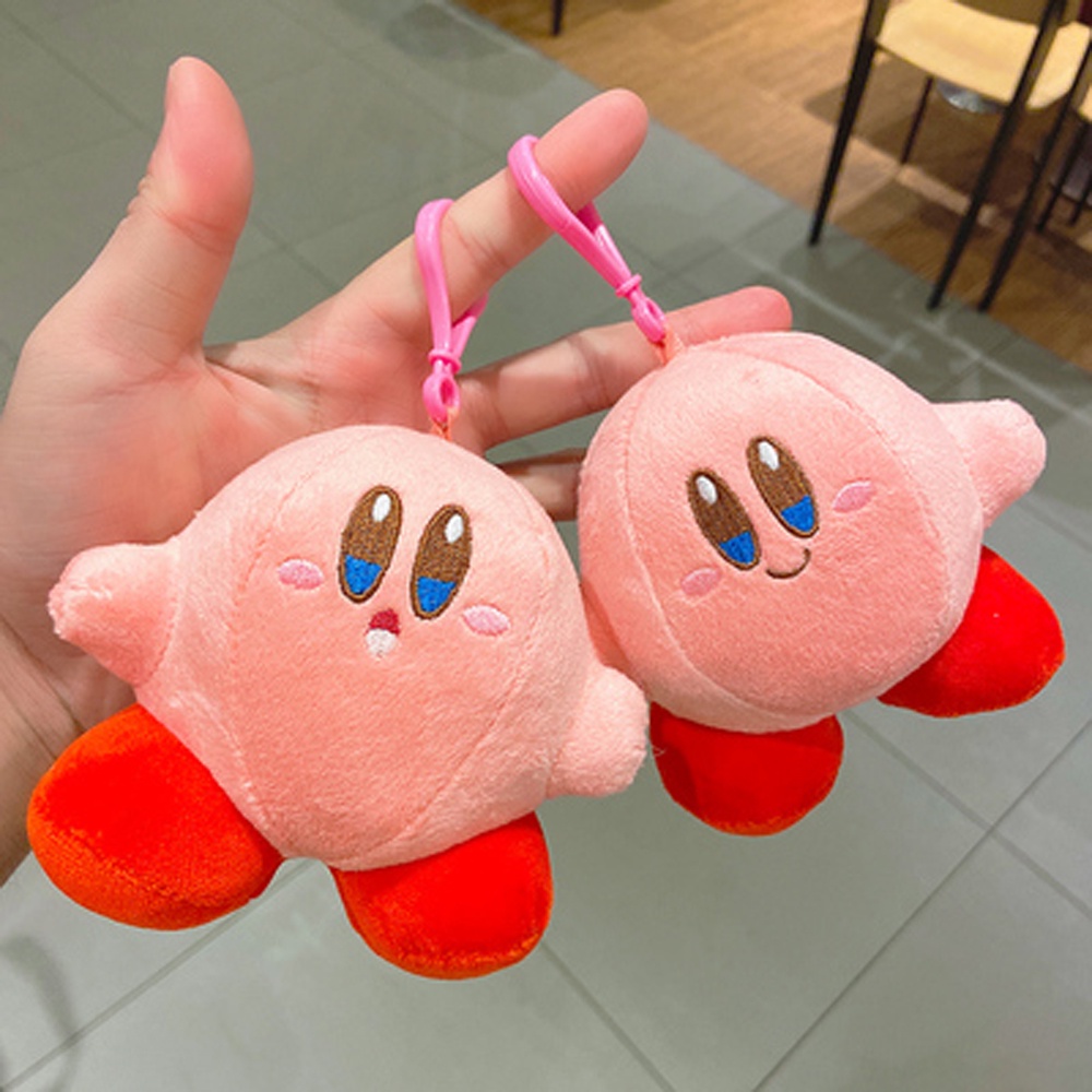 Móc khóa gắn hình Kirby nhồi bông mềm 10cm đáng yêu