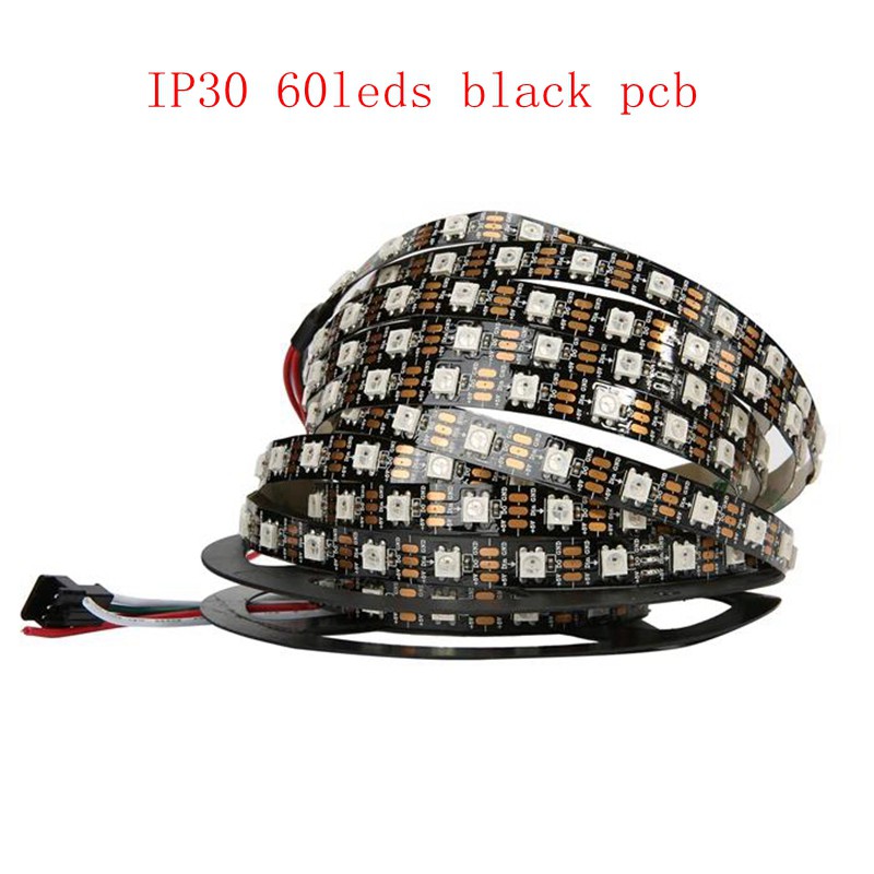 Dây Đèn Led Xnbada 5v 5m Ws2812B 30 / 60leds / M 2812 Pixels Rgb Ws2812 Ic Nhiều Màu Sắc