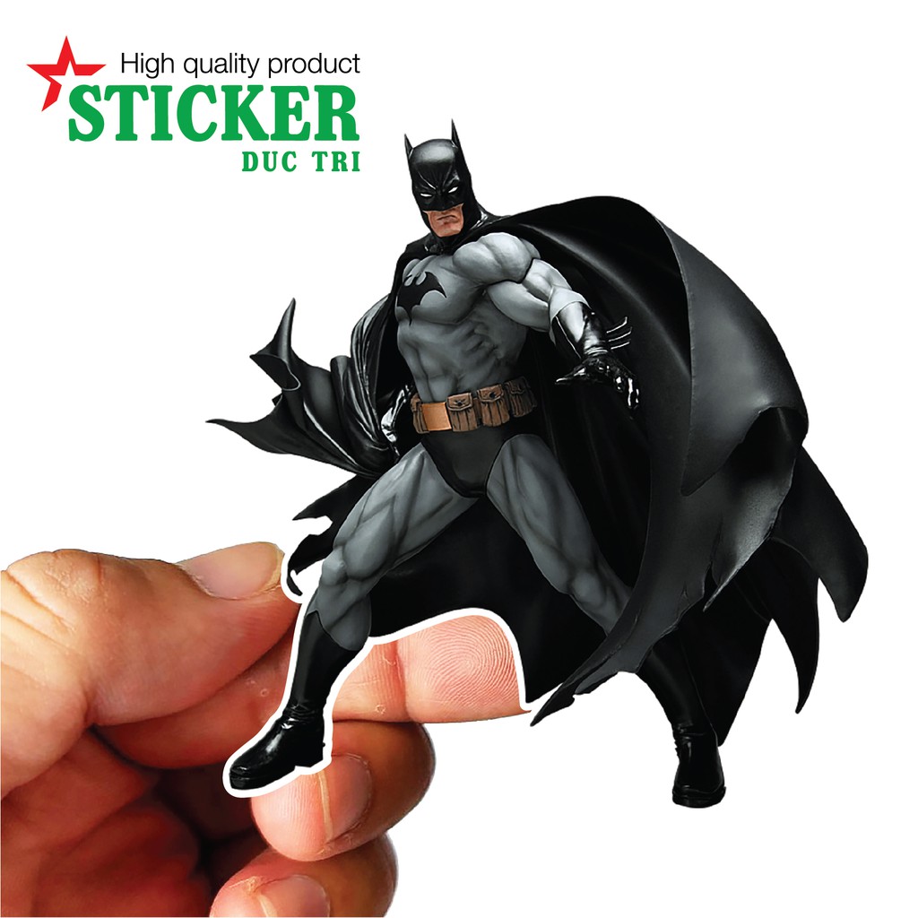 Bộ Sticker BATMAN, Miếng dán được cắt sẳn có màng bảo vệ chống nước chống trầy. Dùng dán trang trí lên điện thoại, nón b