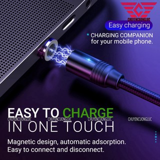 Cáp sạc nhanh nam châm cổng Micro - Type C - Lightning - Hoco U76
