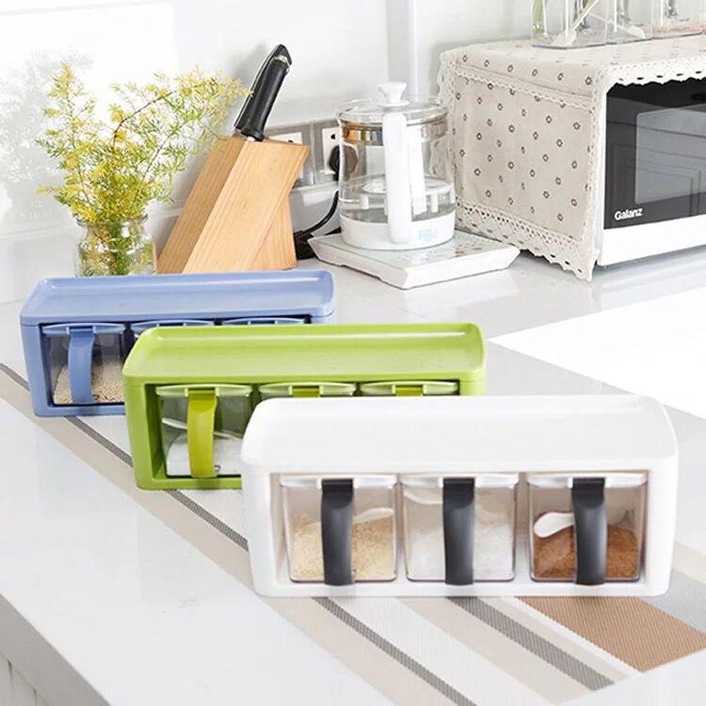 Hộp Đựng Gia Vị Kèm Muỗng Tiện Dụng Cho Nhà Bếp / Dã Ngoại