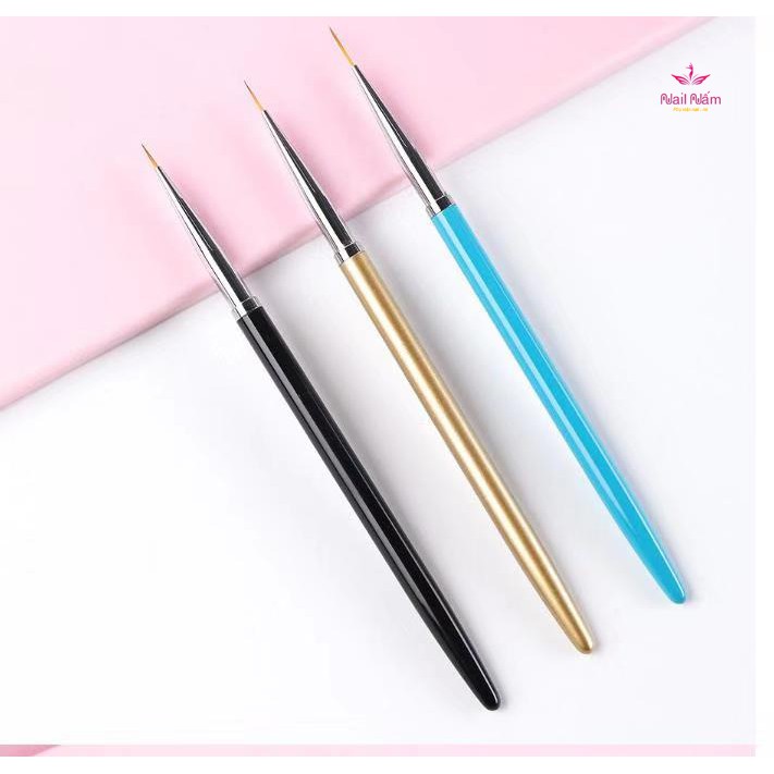 cọ vẽ nét cán gỗ ( set 3 cây xanh vàng đen)
