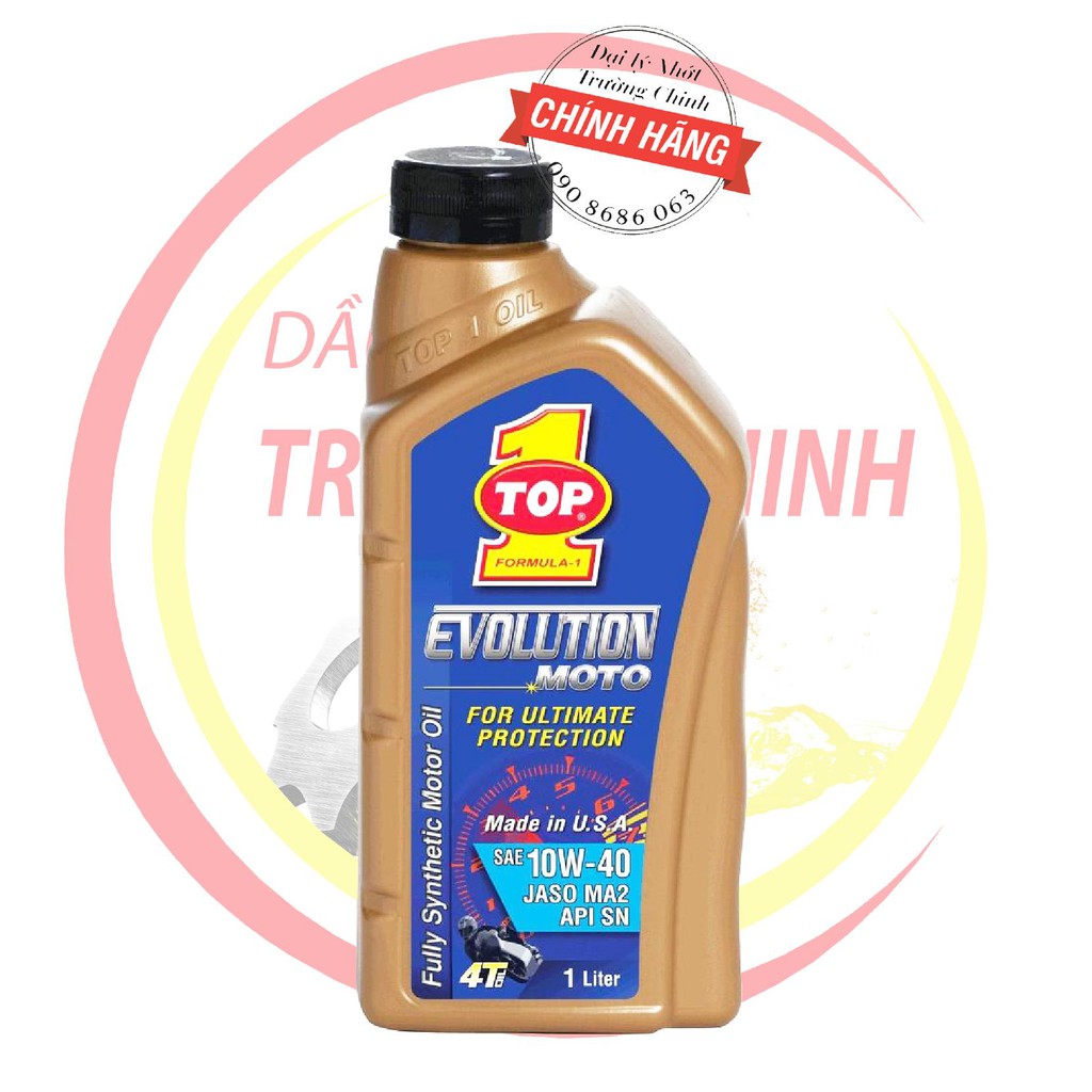 Nhớt Top 1 Evolution Moto 10W40 100ML,200ML,300ML,400ML dành cho xe số, tay côn