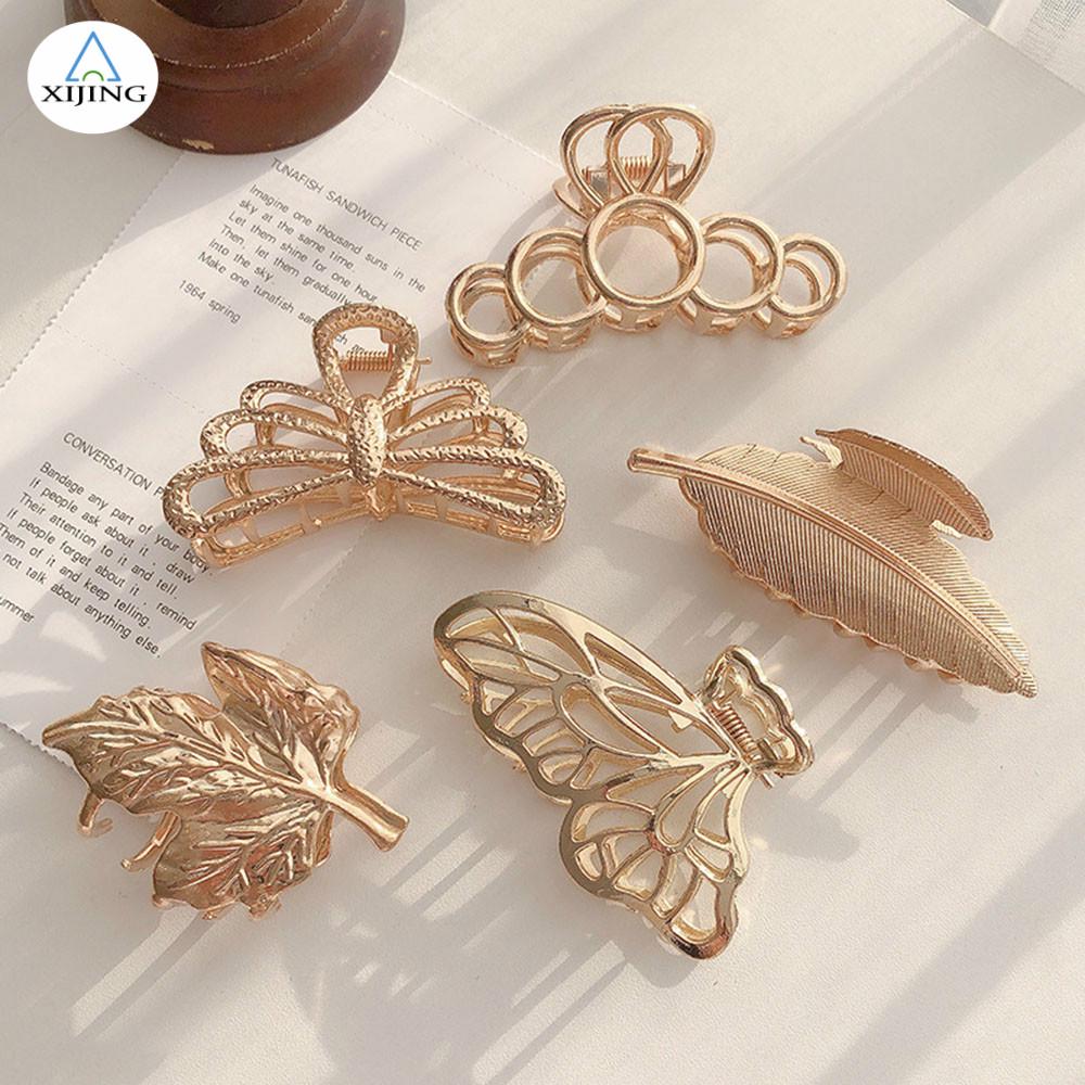 Kẹp Tóc Kim Loại Phong Cách Retro Pháp Cho Nữ