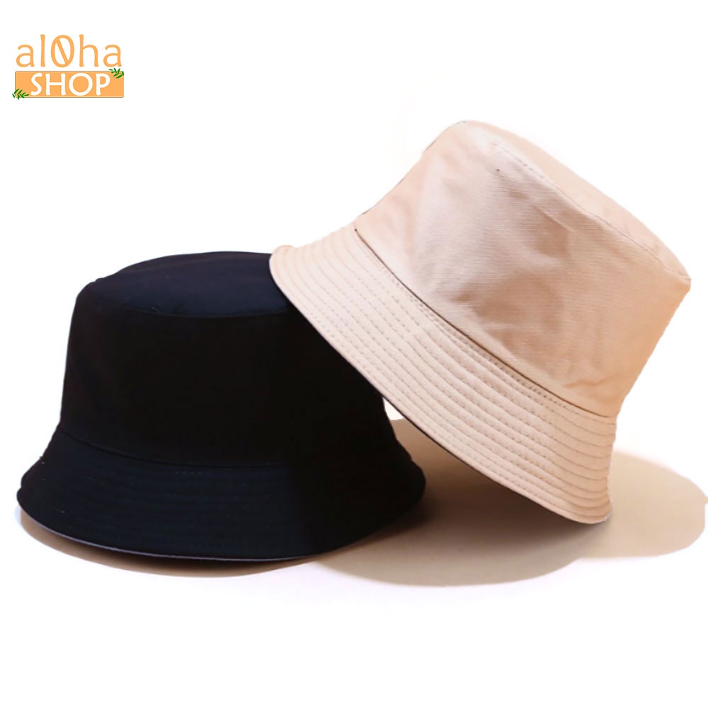 Nón bucket vành cụp trơn - mũ tai bèo Ulzzang phong cách, cá tính Unisex nam nữ - al0ha Shop