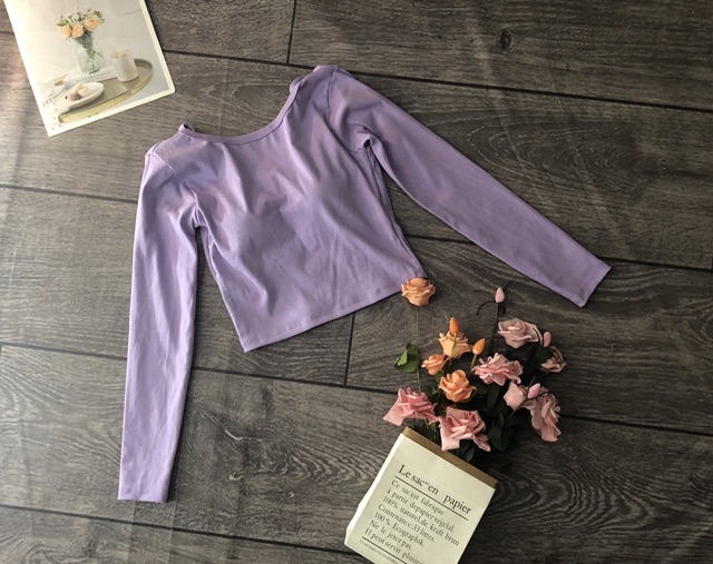 Áo croptop tay dài