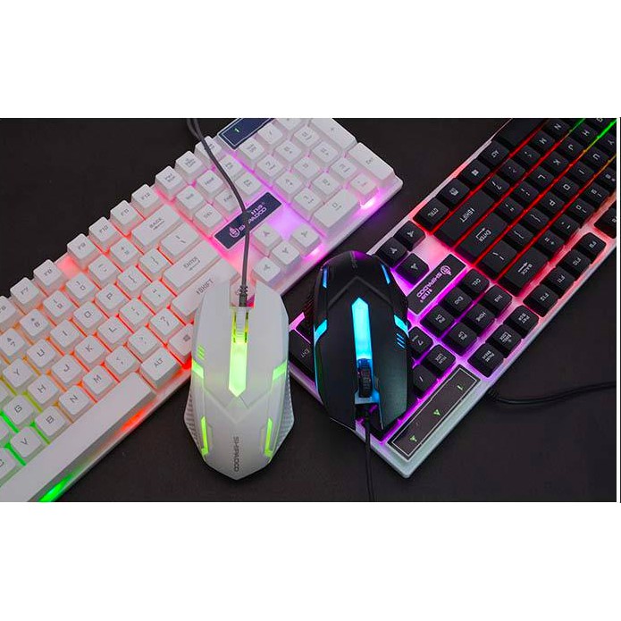 Bộ Bàn Phím Chuột Máy Tính kèm miếng lót - Có LED 7 Màu - Bàn Phím GAME thủ BPC771