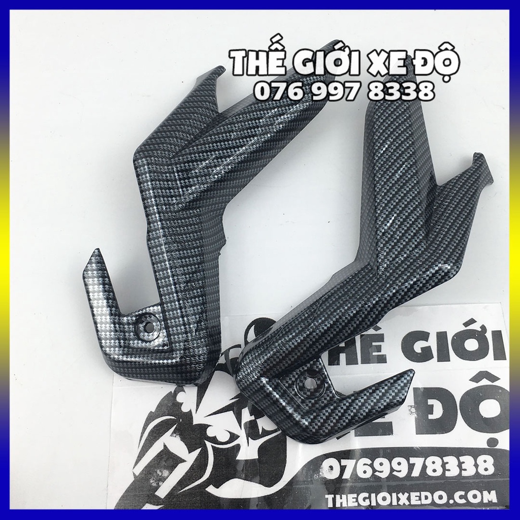 Ốp gác chân sau AB 160 125 cc 2023 cacbon - phụ kiện đồ chơi ốp carbon Air Blade
