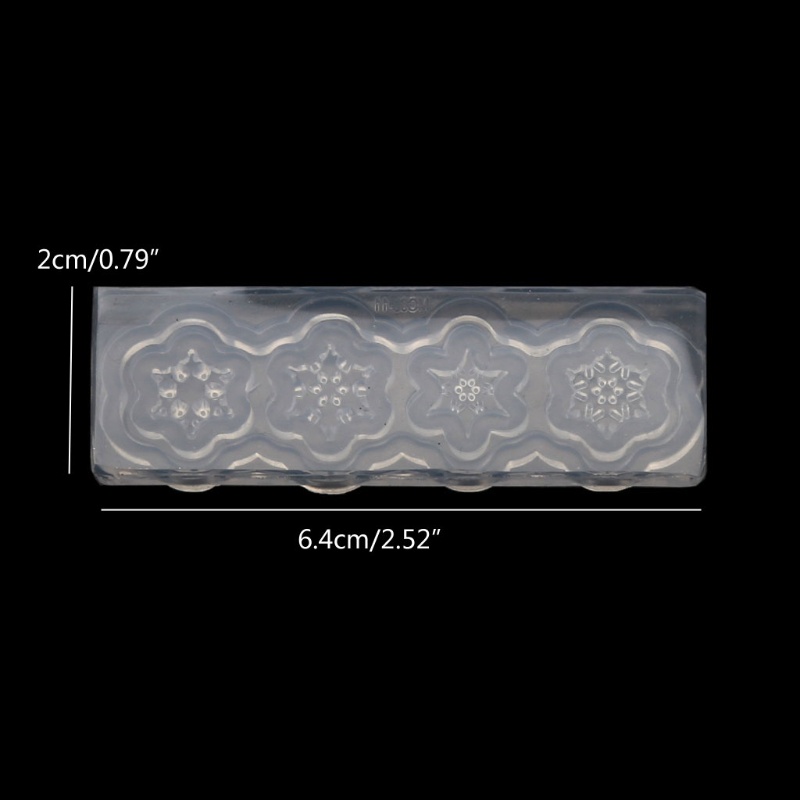 Khuôn Silicone Tạo Hình Hoa Tuyết Trang Trí Móng Tay 3D Kích Thước Mini