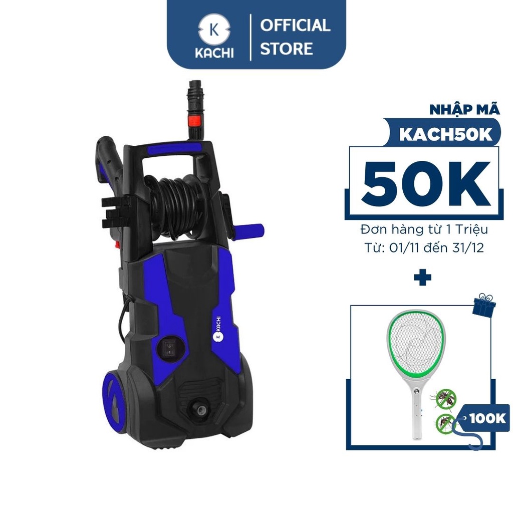 [Mã LIFEHL1511 giảm 10% đơn 250K] Máy Phun Xịt Rửa Cao Áp Kachi MK263 1900W tặng kèm xịt gầm và xịt xoáy