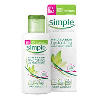 Sữa dưỡng ẩm simple hydrating light moisturiser 125 ml anh quốc
