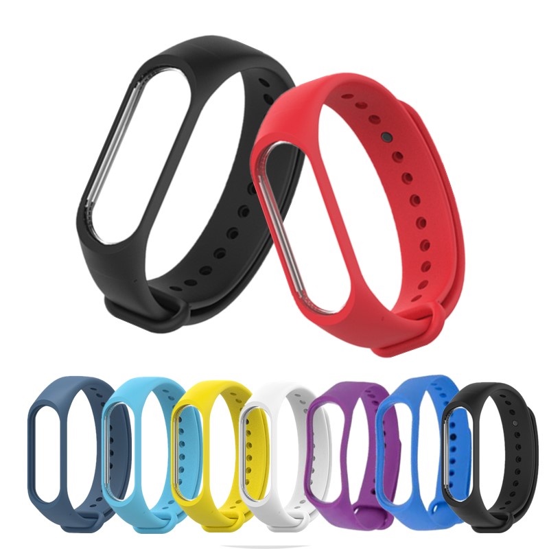 Dây đeo silicone thay thế 9 màu thích hợp cho Xiaomi Mi Band 3
