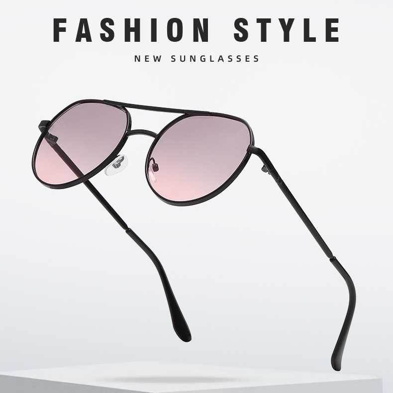 Kính Mát Gọng Kim Loại Màu Sắc Nổi Bật Cho Nam Nữ