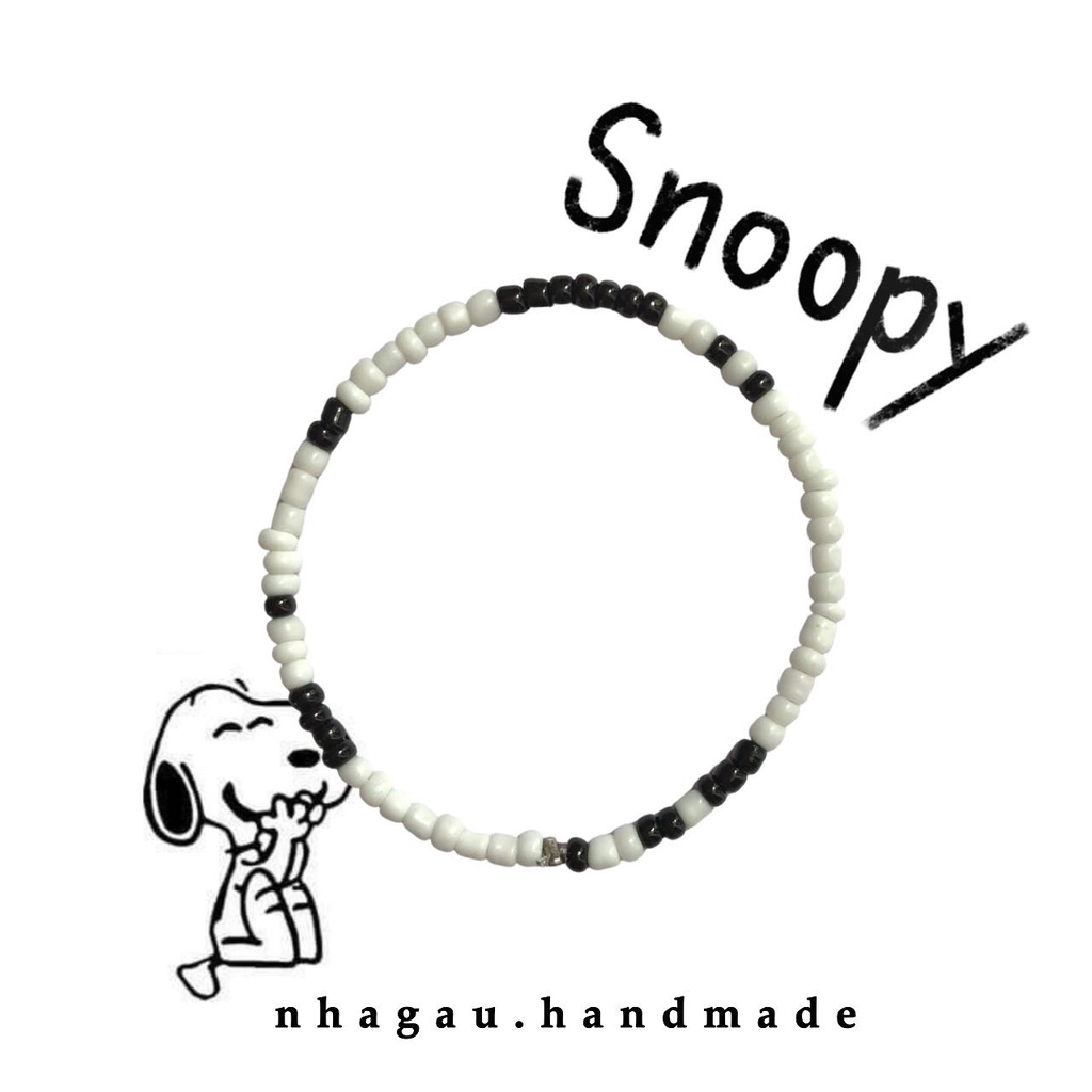 Vòng tay hạt cườm Snoopy And Friends | NHA GAU | Vui lòng đọc mô tả sản phẩm | Size theo yêu cầu.