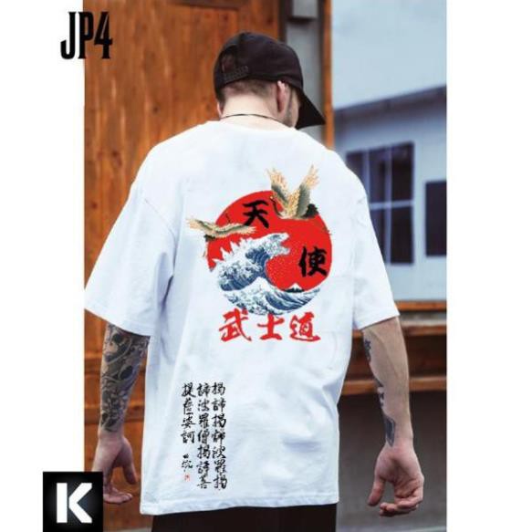 Áo thun JP4 JAPAN OVERSIZE UNISEX (2 Màu ĐEN-TRẮNG) có bigsize vải cotton cao cấp