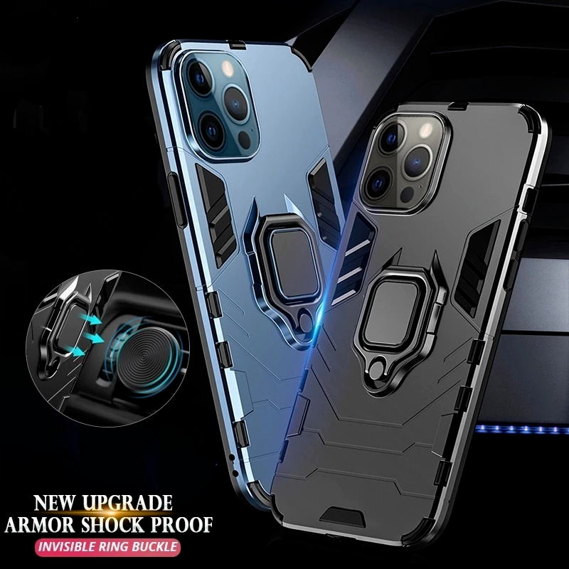Iron Man Xiaomi Phone Case For Redmi Note 8T 8A 8 7S 7A 7 6 Pro 5 Plus 4X 4 Magnetic Metal Ring Kickstand PC+Silicone Anti Shockproof Protective Cover