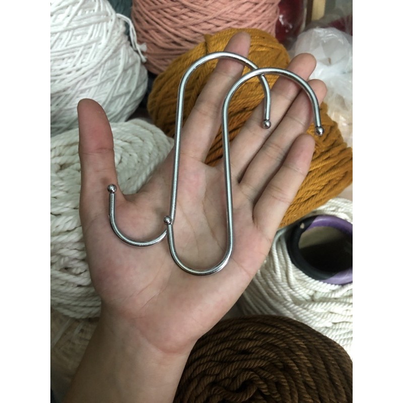 Cặp móc sắt treo hỗ trợ làm Macrame, treo mành, dây treo cây Macrame v.v..