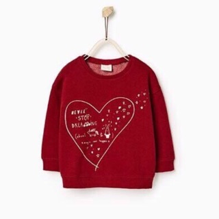 Áo nỉ Zara Never Stop Dreaming