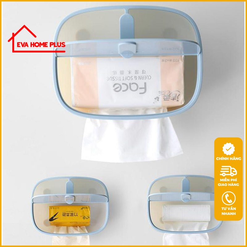 Hộp đựng khăn giấy để bàn đa năng ECOCO chính hãng, hộp giấy để bàn đựng đồ phòng khách tiện lợi E2009