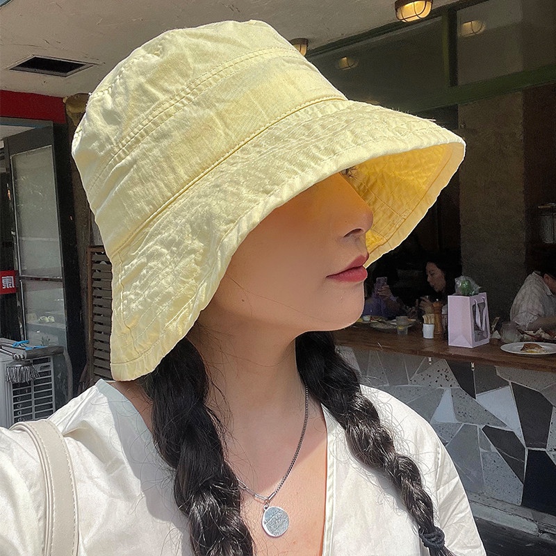 Nón Tai Bèo Rộng Vành Chống Nắng Màu Sắc Ngọt Ngào Phong Cách Hàn Quốc Thời Trang Cho Nữ