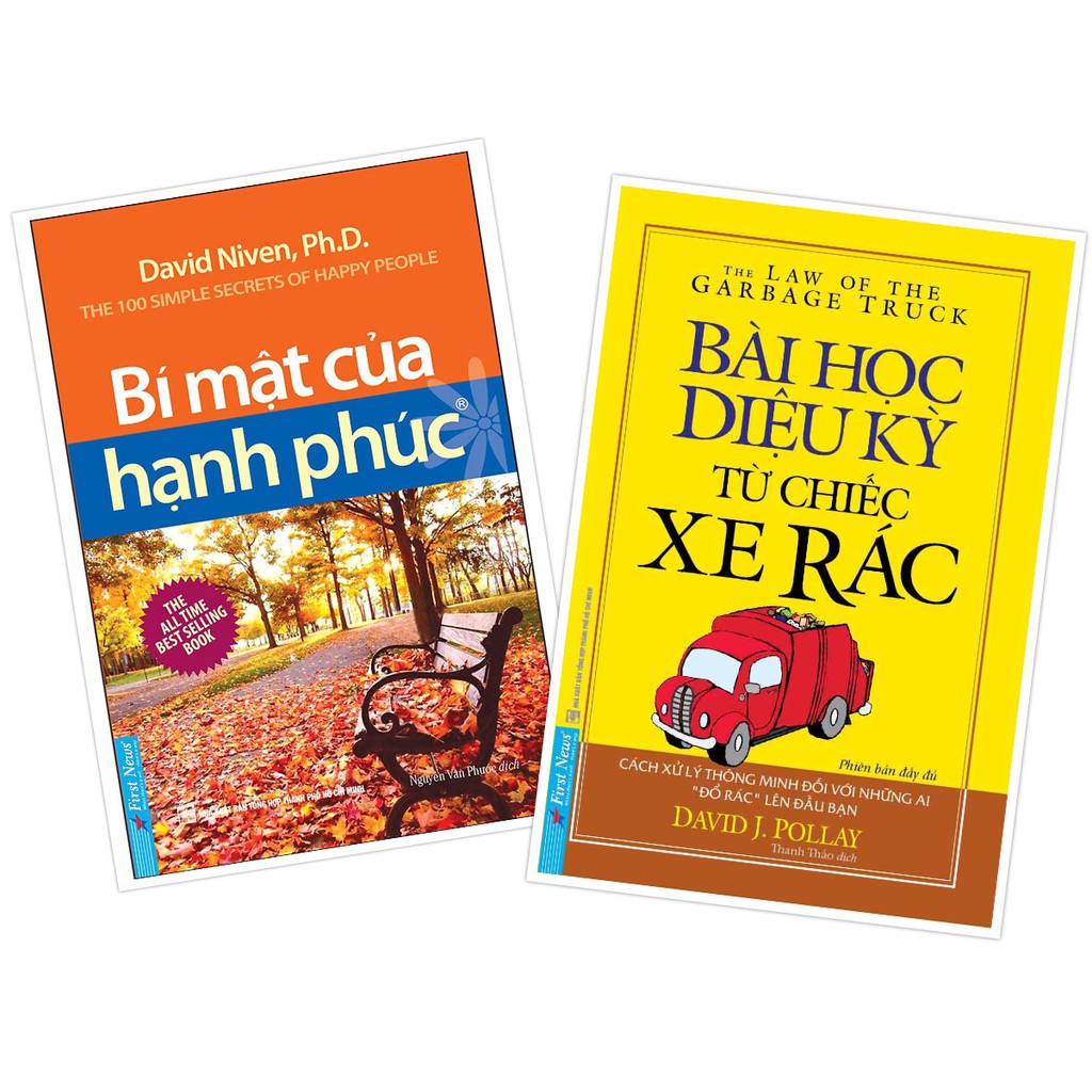 Sách - Combo Khổ Nhỏ Bí mật của hạnh phúc + Bài học diệu kỳ từ chiếc xe rác - FirstNews  - FIN
