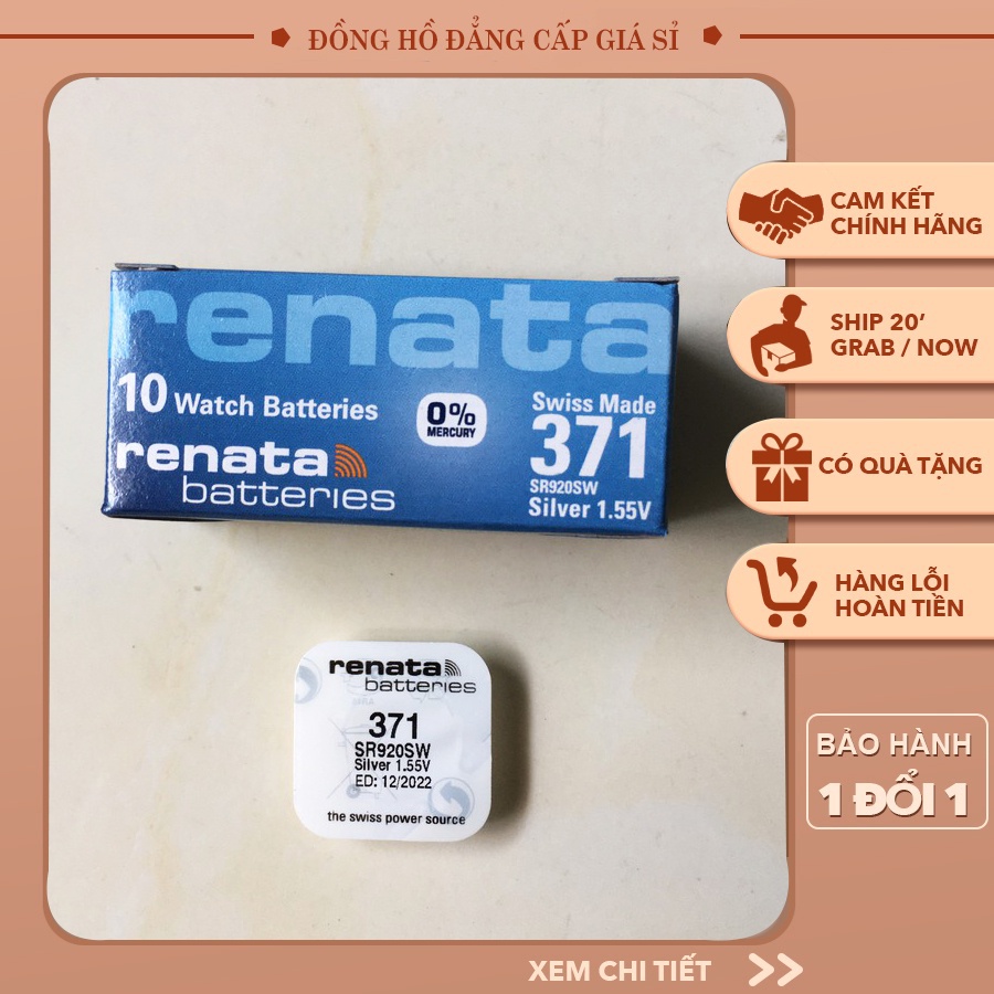 Viên pin Renata SR920SW AG6 G6 LR920 371 SR929 171 1.55V Thụy Sĩ