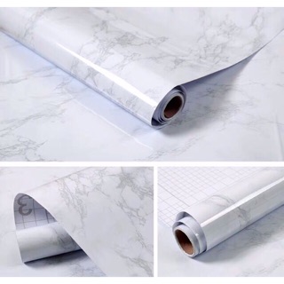 5m decal giả đá dán kệ bếp, bàn ăn chống nước chịu nhiệt keo sẵn khổ 60cm