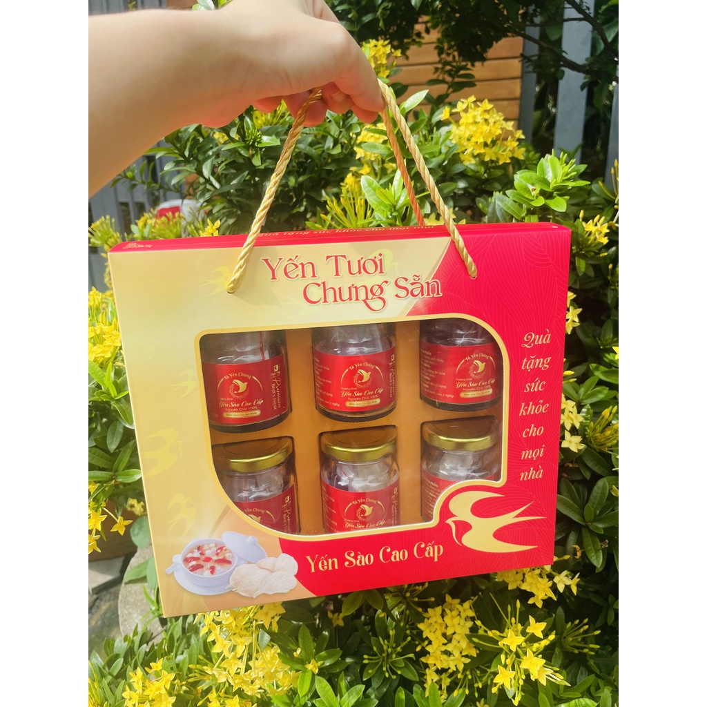 Túi giấy đựng 6 hủ Yến sang trọng