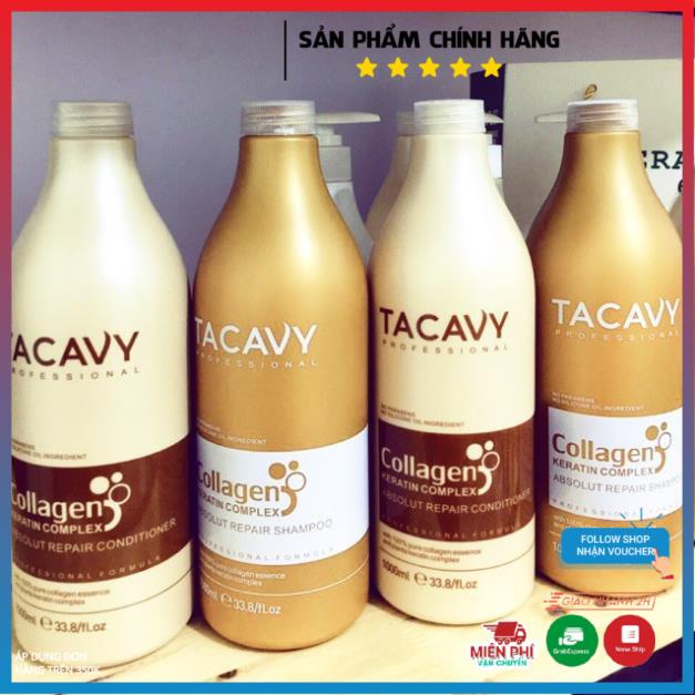 CẶP GỘI XẢ TACAVY 1000ML PHỤC HỒI HƯ TỔN, KHÔ XƠ GÃY RỤNG #Roseshop