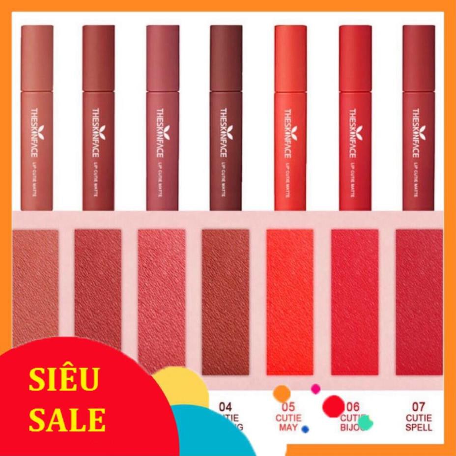 FreeShip Giá Sốc -  Son Kem Lì The Skin Face Lip Cutie Matte