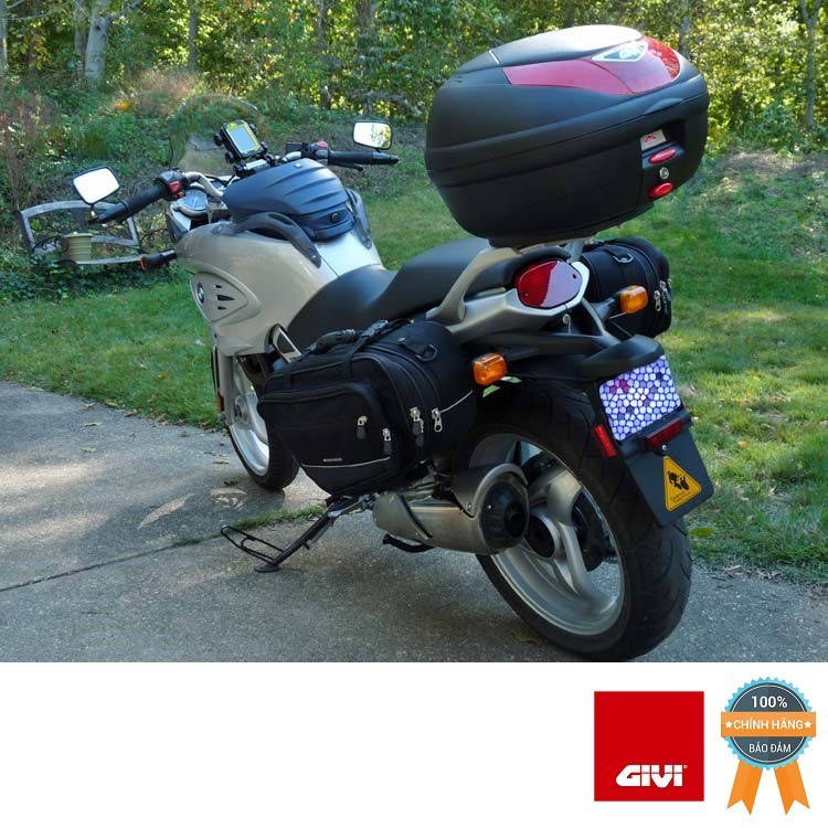 Thùng đựng đồ xe máy Givi E350N FLow 35Lít Monolock System Technology Tặng đế đệm Hàng chính hãng