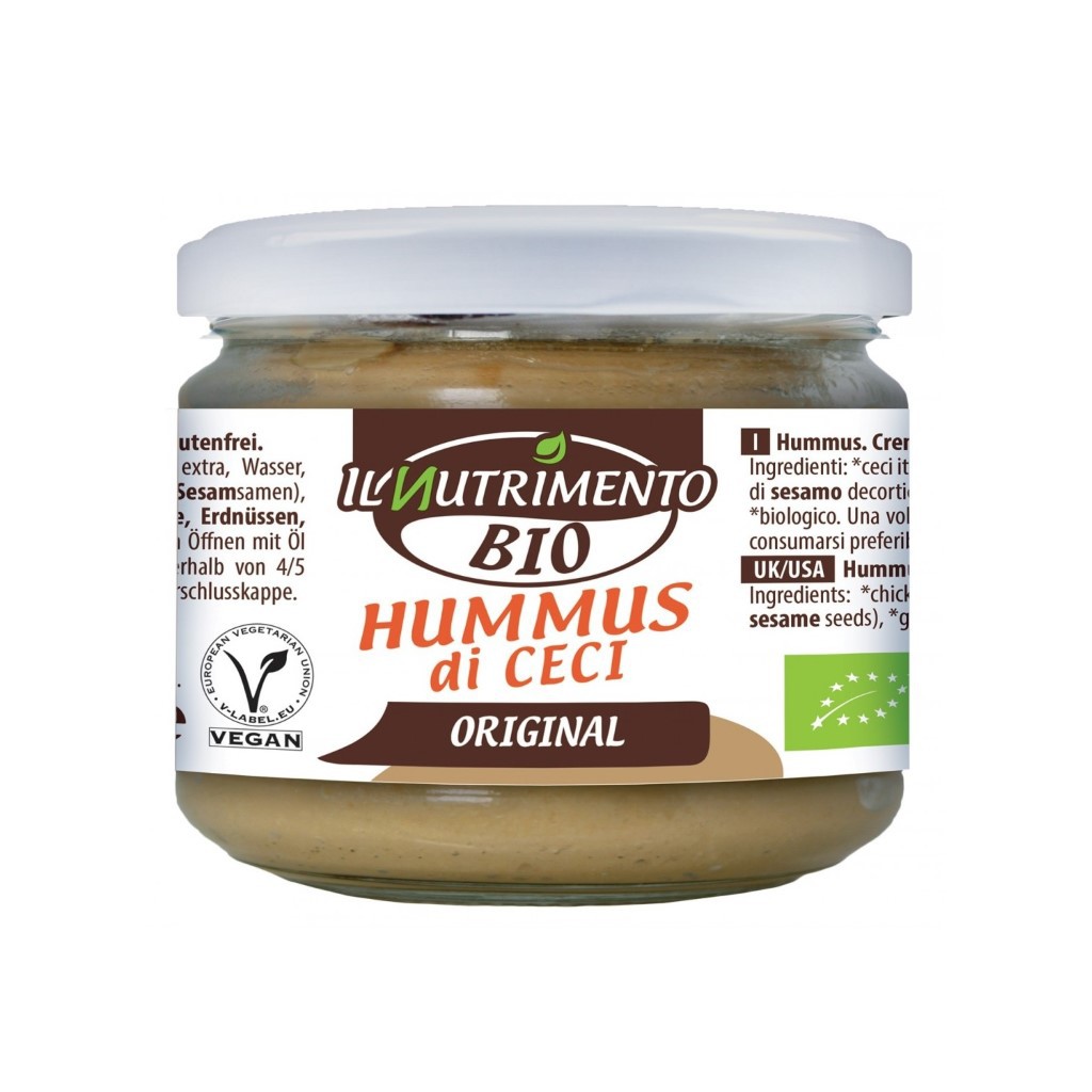 Sốt đậu gà Hummus hữu cơ(Spread cream of chickpeas and sesame) - IL Nutrimento - 180g