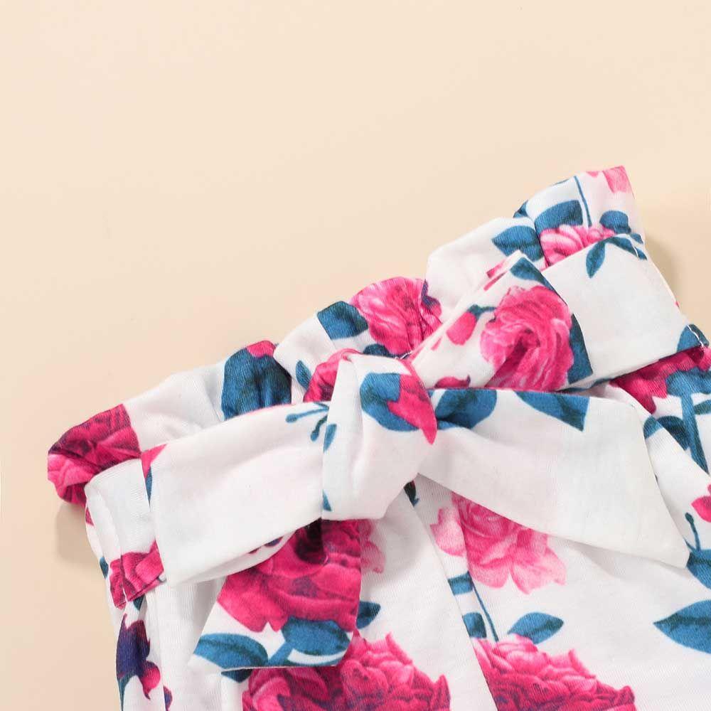 Bộ Áo Liền Quần Ngắn Tay Dệt Kim Họa Tiết Hoa Hướng Dương Thời Trang Mùa Hè Cho Bé Gái