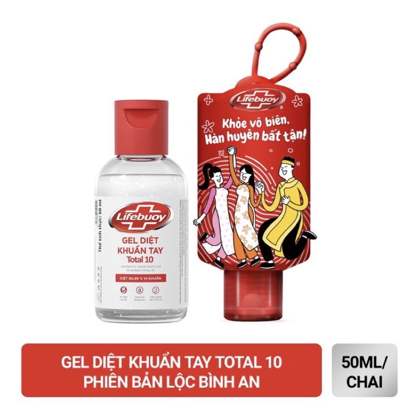 [LIFEBUOY+Tặng VỎ BỌC] 1 Gel diệt khuẩn Lifebuoy bảo vệ vượt trội 10 - 50ML