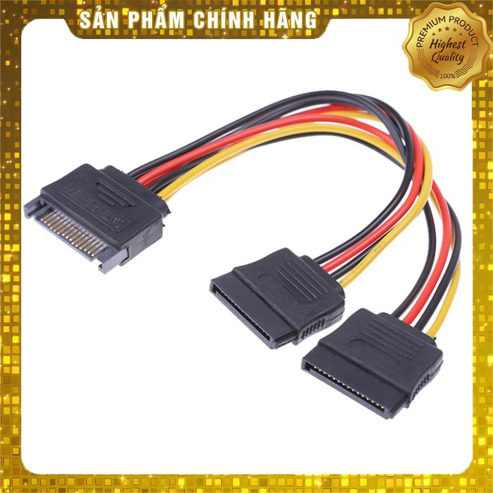 Cáp Chia Nguồn SATA 1 ra 2 (Xả Kho)  Dây Nguồn HDD Sata 1 Ra 2 - sata 1-2.DCNS