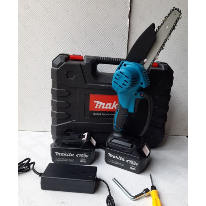 Máy cưa xích dùng pinMAKITA 199V 2 pin chuẩn 10cell, lõi đồng ,lam dài 6 inch