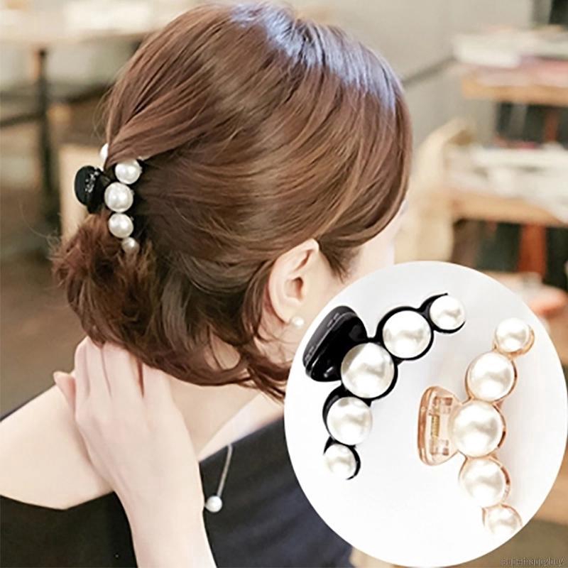 Kẹp tóc đính hạt ngọc trai giả phong cách Hàn Quốc nữ tính