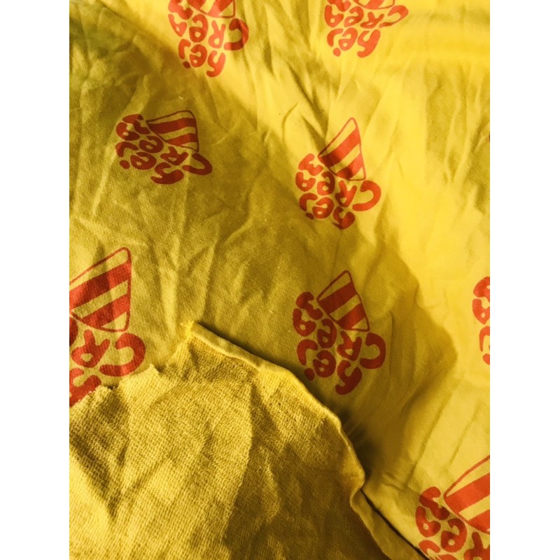 Vải thun cotton da cá Hàn 2c hình kem