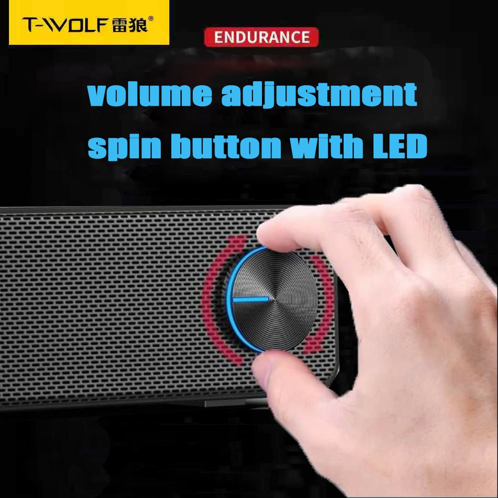 Loa SoundBar T-WOLF S4 PRO LED RGB, Âm Thanh Vòm Sống Động Phong Cách Rạp Phim, Fullbox, Chính Hãng