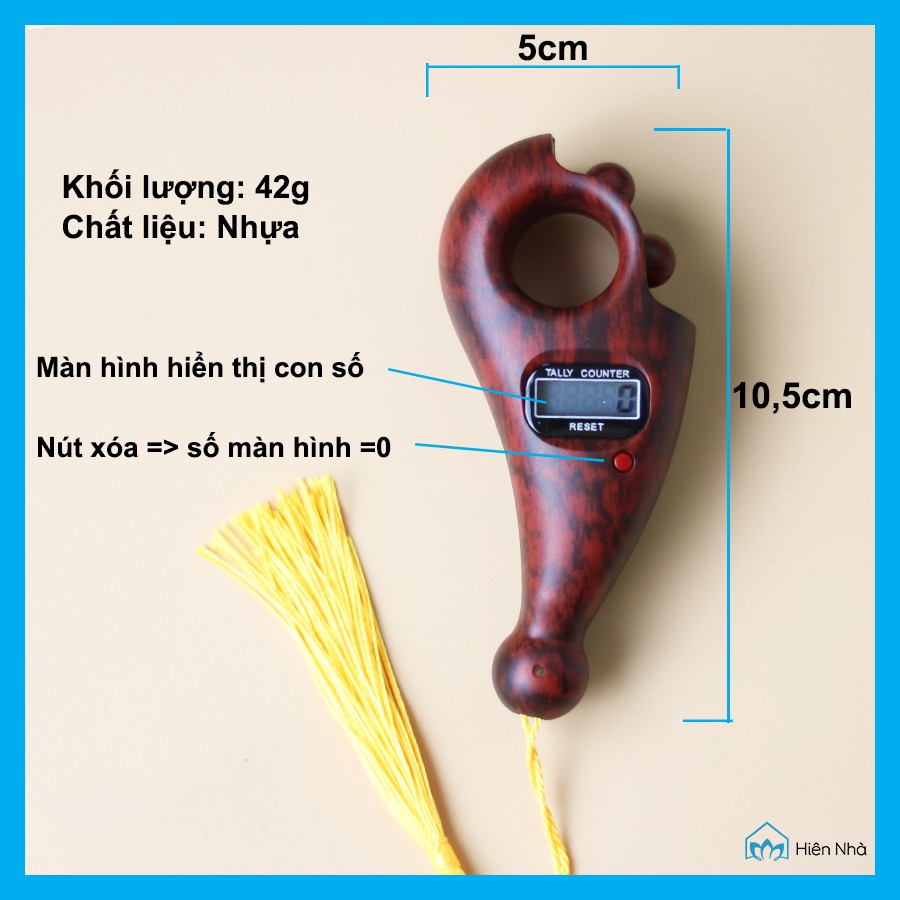 Máy niệm Phật, đếm tràng hạt - Máy đếm số cao cấp, 1 đổi 1 trong vòng 1 tháng - Tiện lợi dễ sử dụng - Hiên Nhà