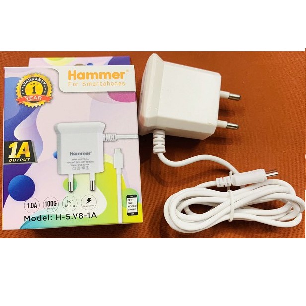 Sạc liền dây Micro 1.0A - Hammerr / H-5.V8-1A